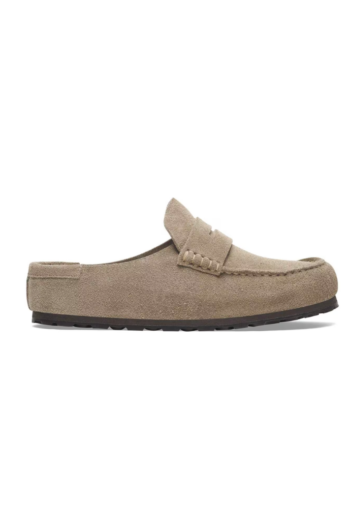 Birkenstock Naples Suede Clog - Taupe