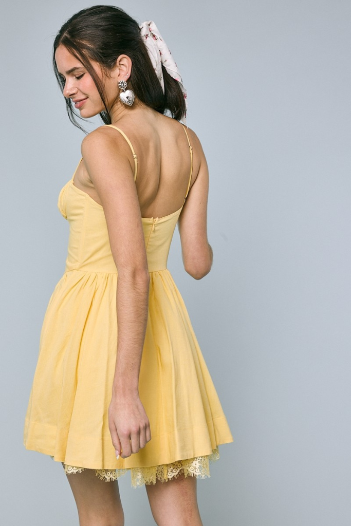Charlotte Flare Dress - Yellow