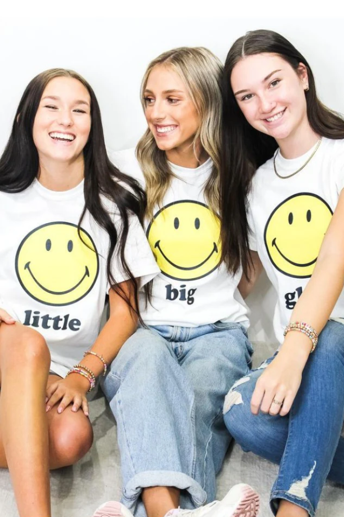 All Smiles Fam Little Graphic Tee - White