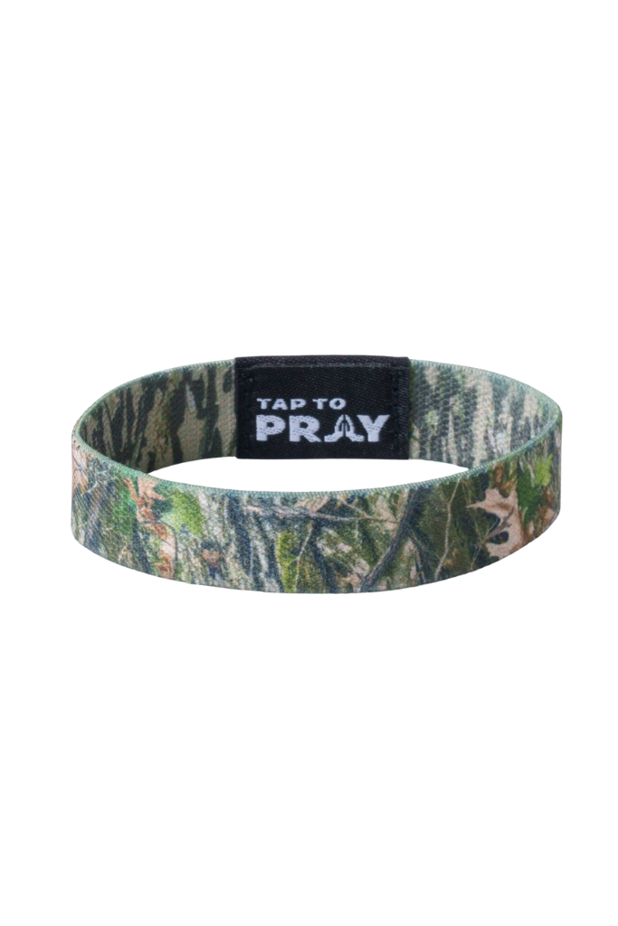 Tap To Pray™ Wristbands - Forest & Tree Bark Camo