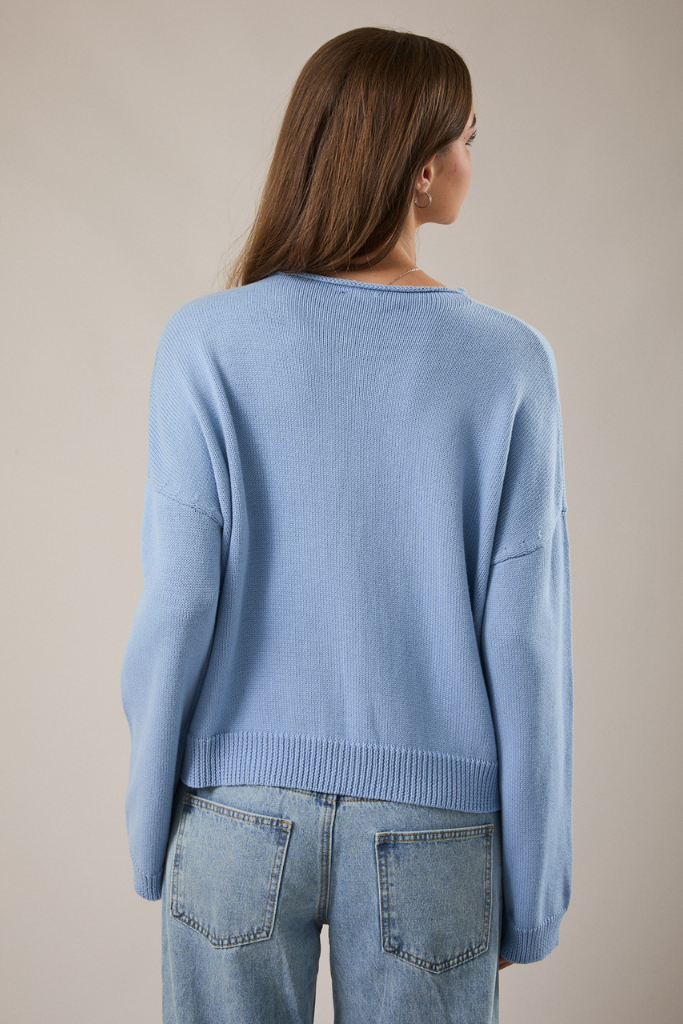 Double Down Cardigan - Blue
