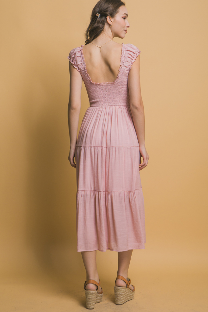 Last Wish Maxi Dress - Pink