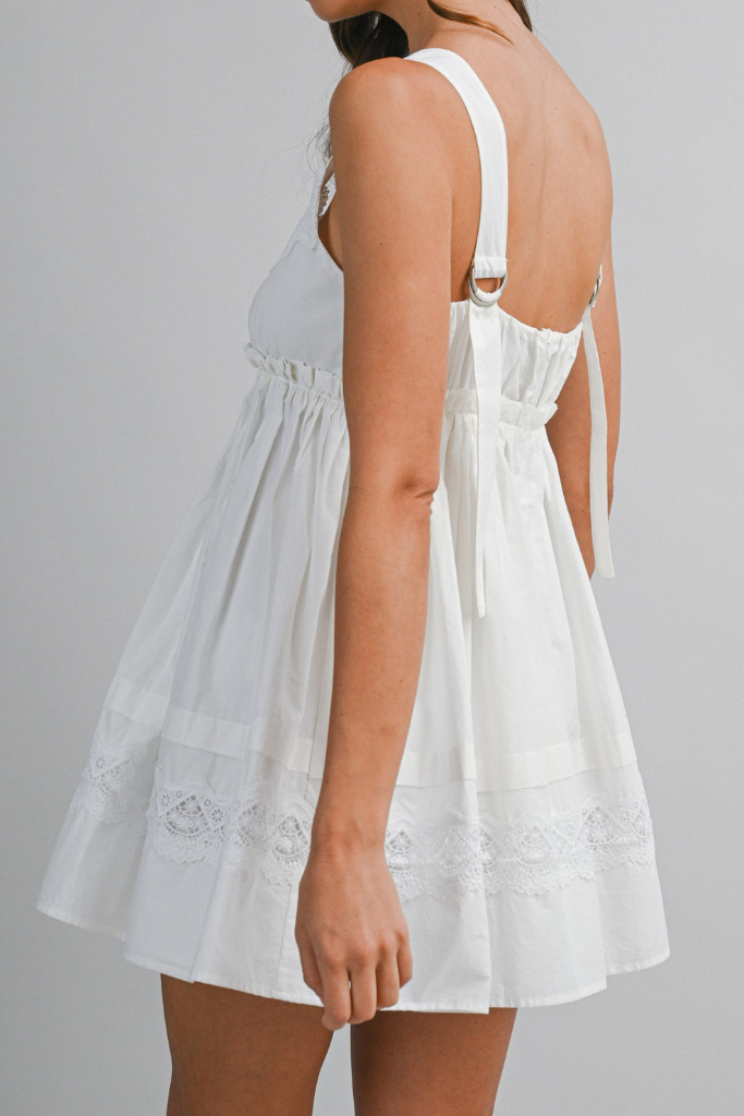 Have Grace Lace Detail Dress - White