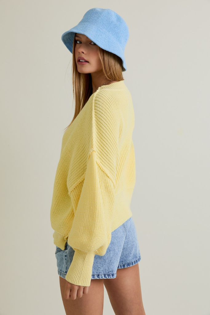 Devotion Knit Sweater -  Light Yellow