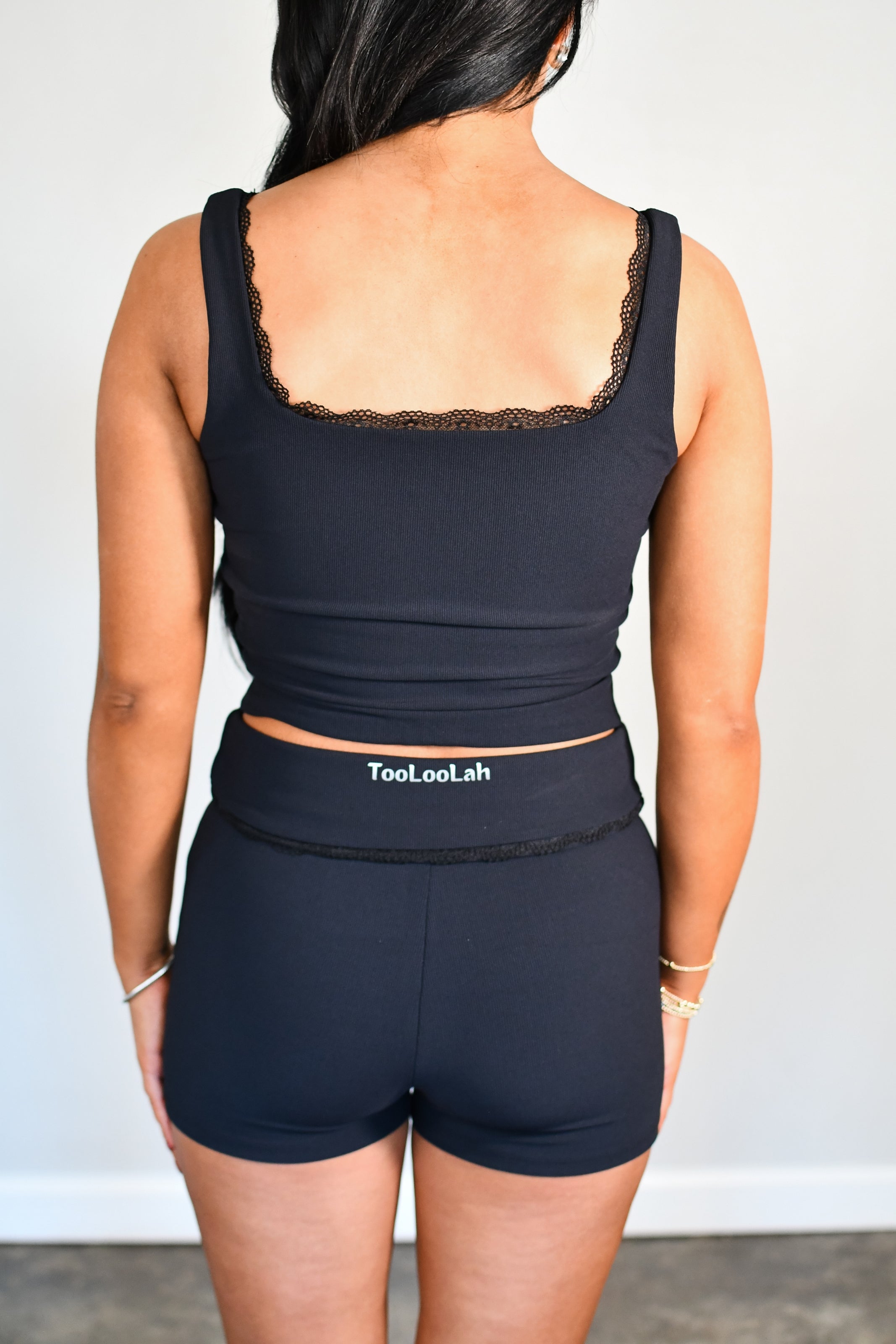 Tooloolah Luxe Lace Tank - Black