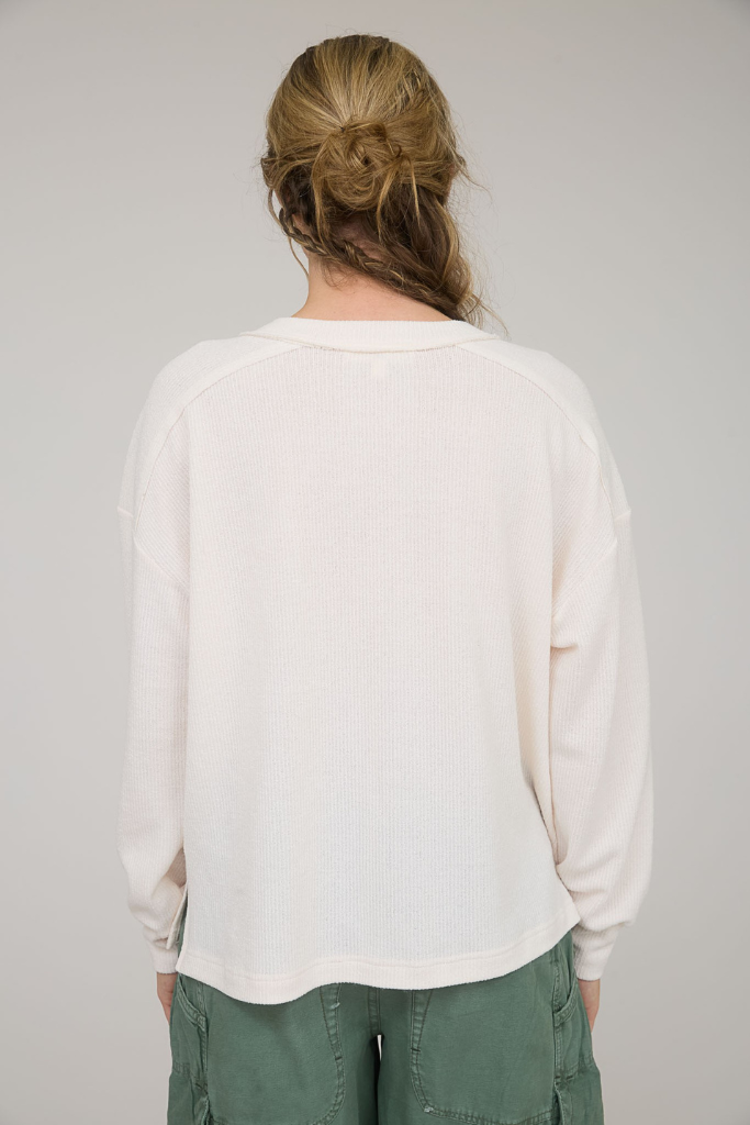 Faith Henley Top - Cream