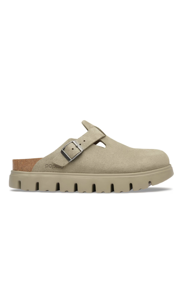 Birkenstock Chunky Suede Leather Boston - Taupe