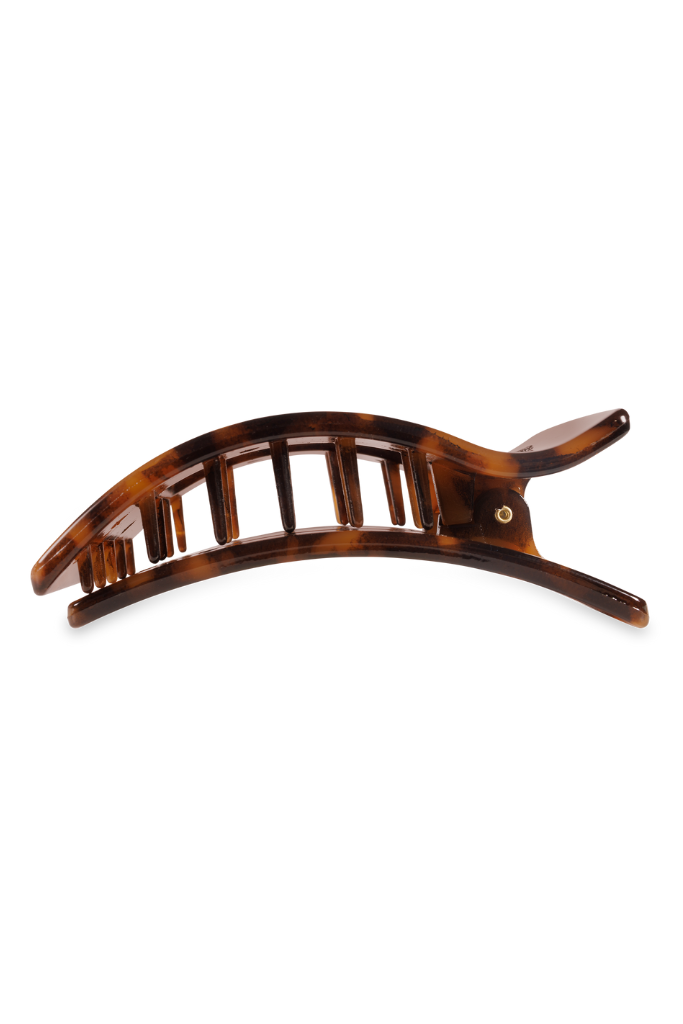 TELETIES Large Flat Rectangle Hair Clip - Tortoise