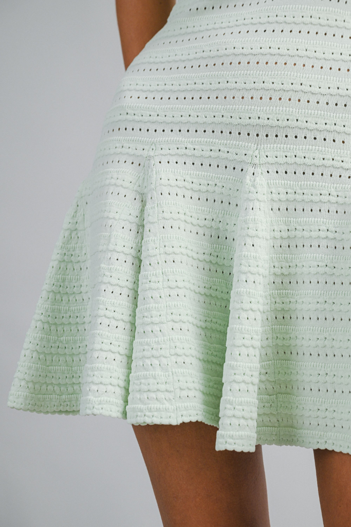 Clean Slate Pointelle Dress - Mint
