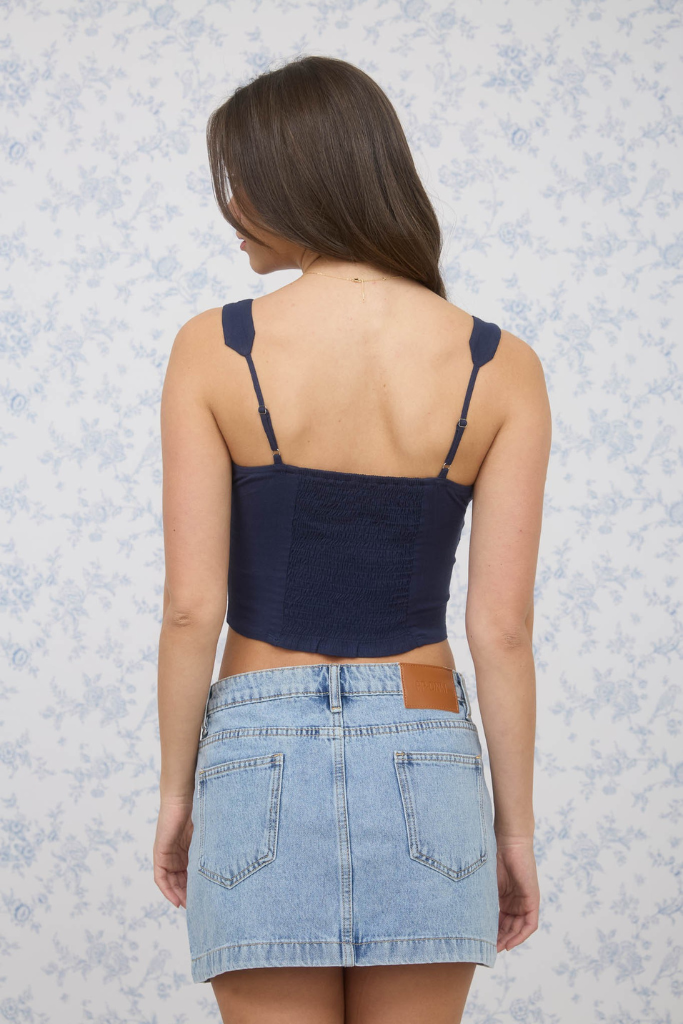 Flawless Corset Top - Navy