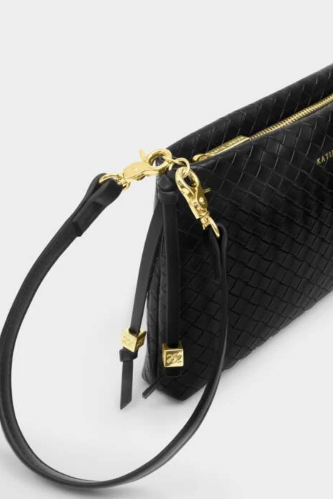 KL Nova Woven Clutch - Black