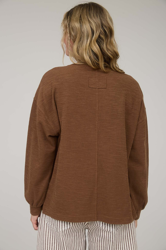 Close By Knit Top - Brown