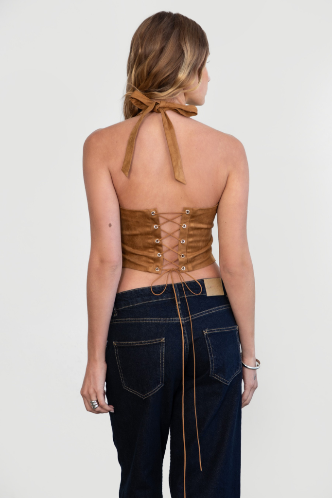 Klarissa Halter Top - Tan