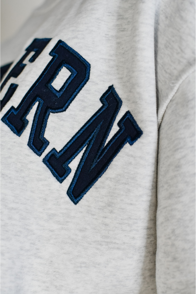 TooLooLah Southern Mock Neck Sweatshirt - Heather Grey