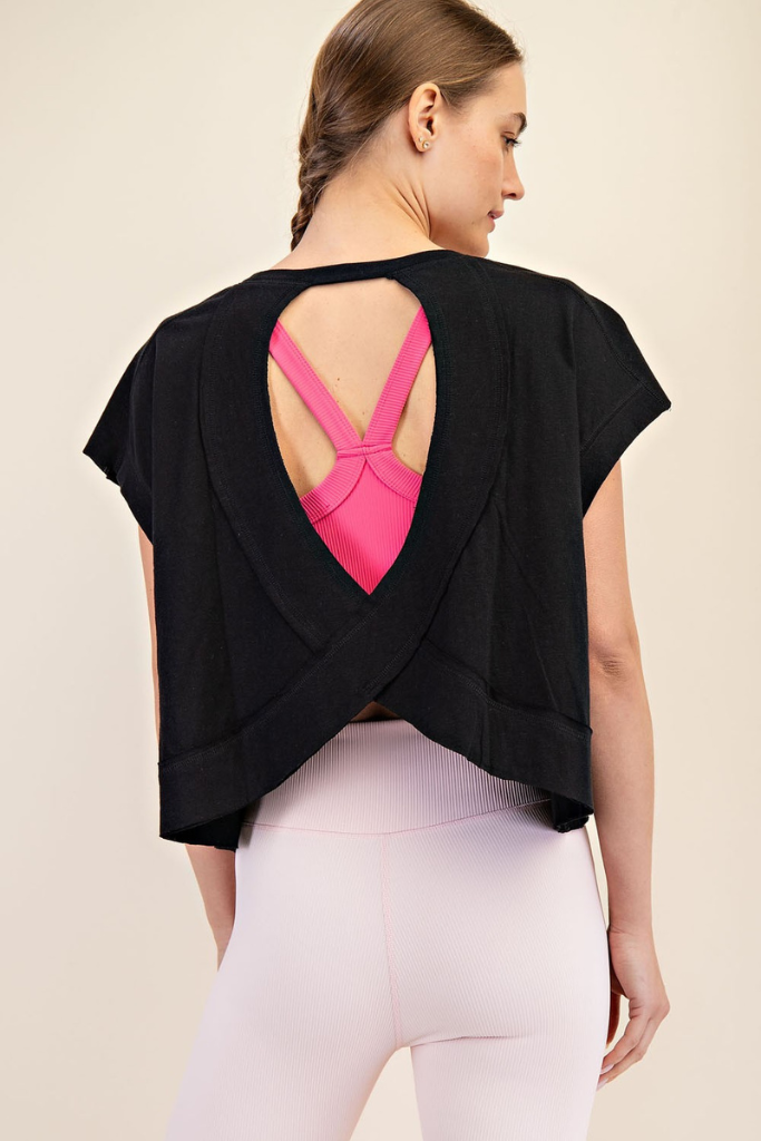 Risk Taker Crop Top - Black