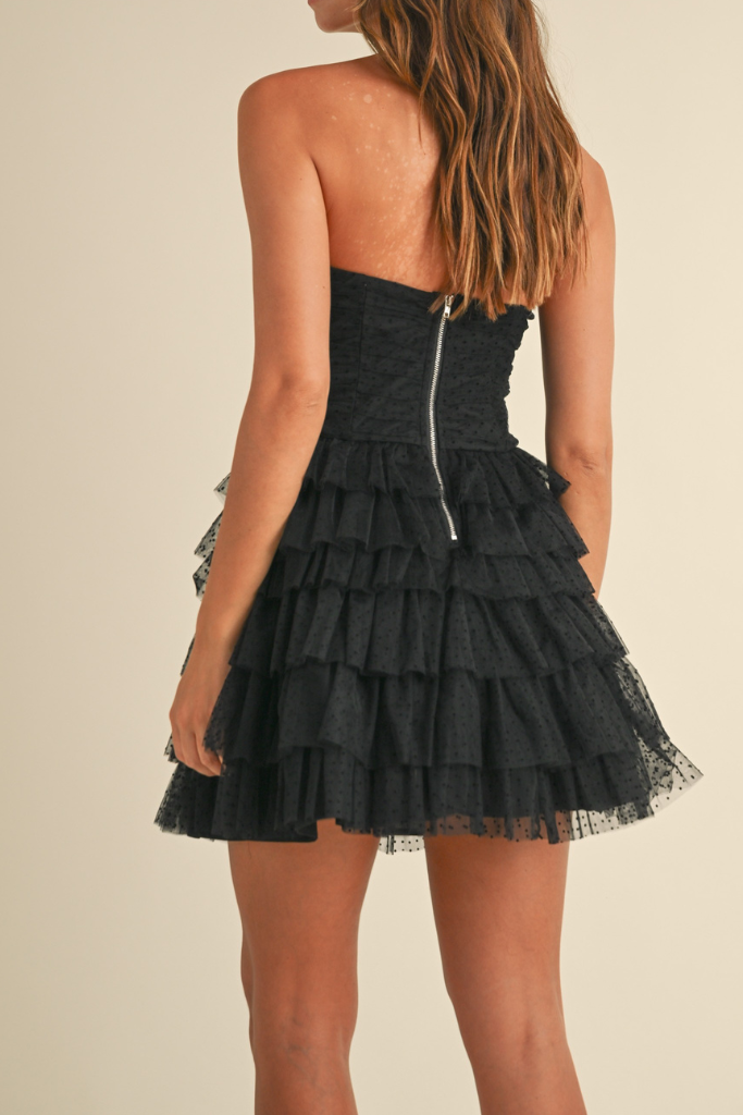 Sweet Treat Mini Dress - Black