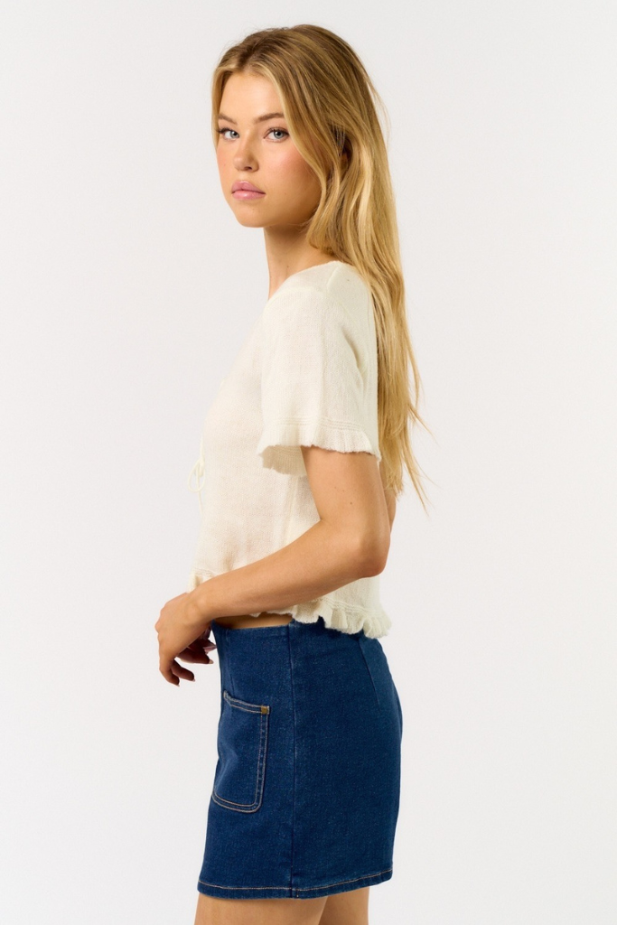 Winslow Sweater Top - Off White