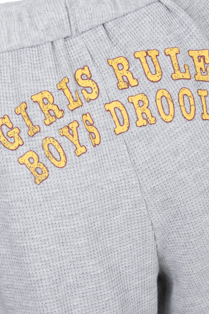 Boys Lie Girl Rule Basic Shorts - Heather Grey