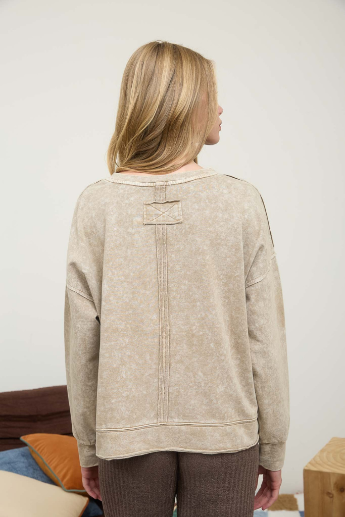 Heartfull Knit Top - Tan
