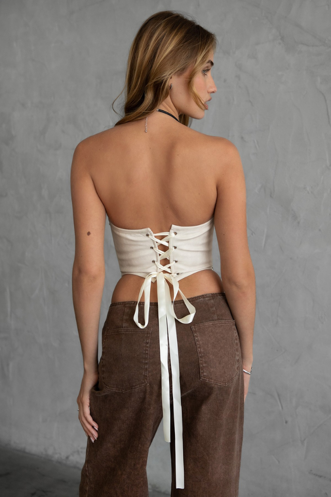 Kimber Corset Top - Cream