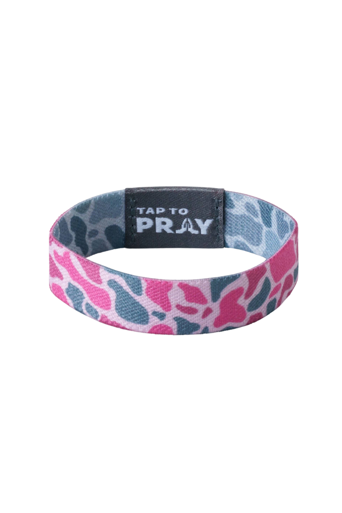 Tap To Pray™ Wristbands - River Rock Camo Pink & Ash