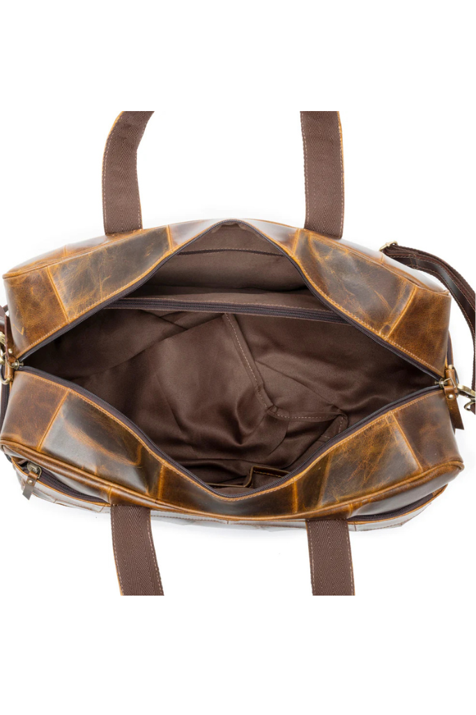 Myra Rawhide Leather Travel Bag - Rodeo Tan