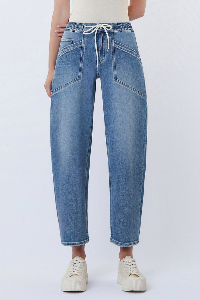 New Girl Barrel Jeans - Medium Wash