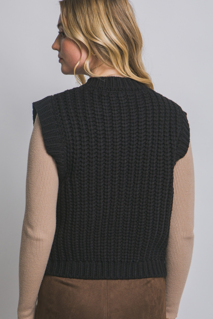 Sweet Enough Knit Sweater - Black