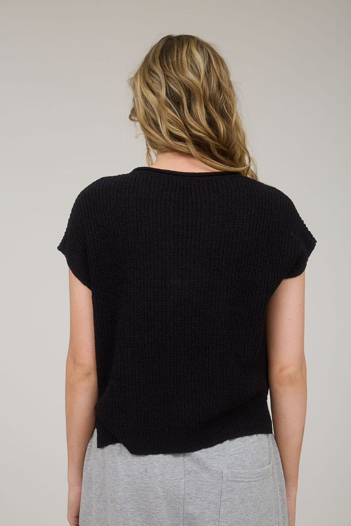 Hold Me Knit Top - Black