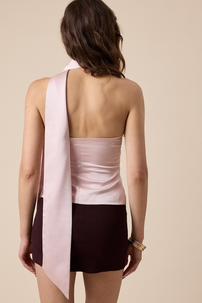 Ilana Scarf Tube Top - Light Pink