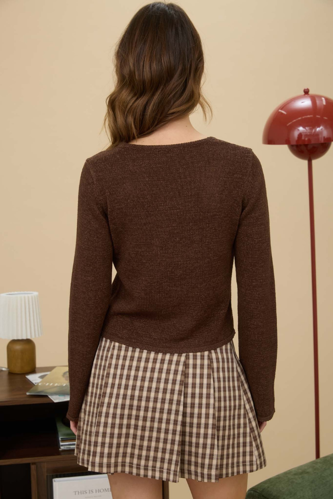 Meant Well Knit Cardigan - Brown