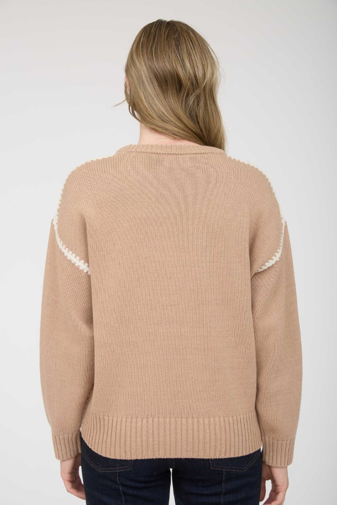 Cressida Knit Sweater -  Beige