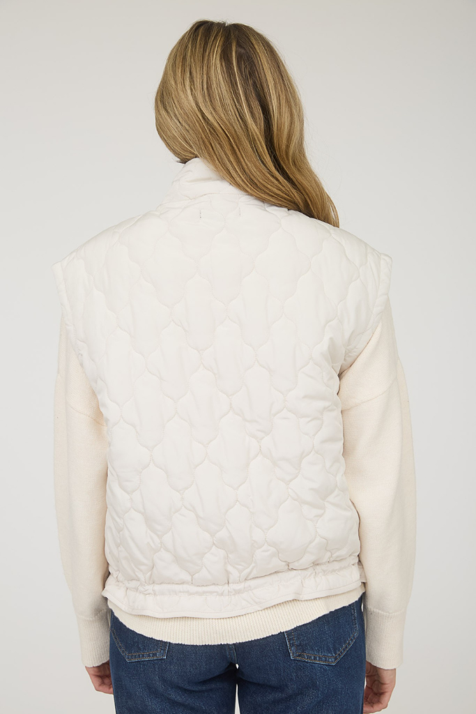 Snow Angel Puffer Vest - Cream