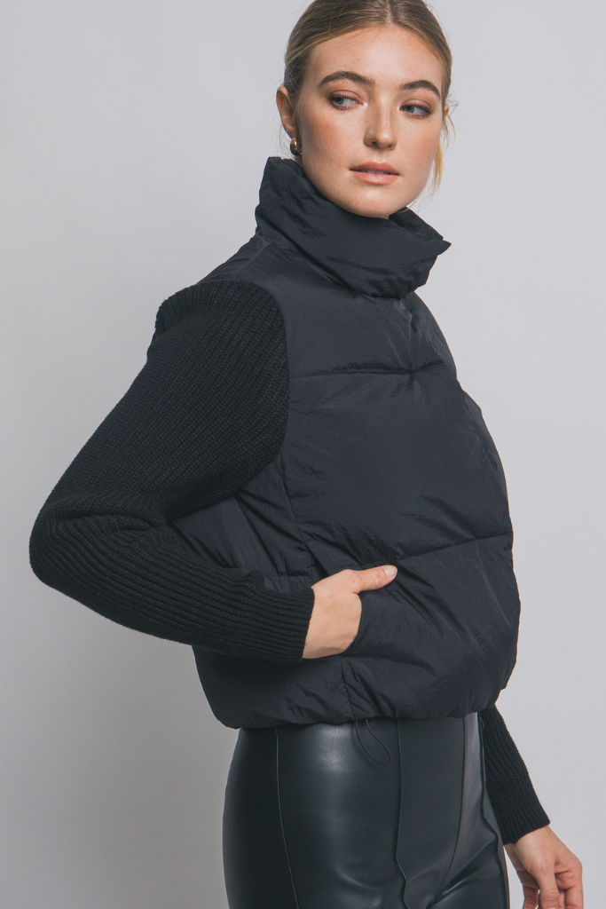 Take Charge Puffer Jacket - Black