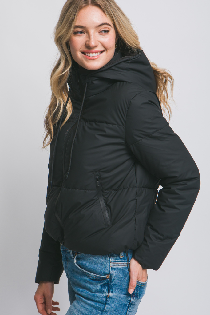 Love Pulse Puffer Jacket - Black