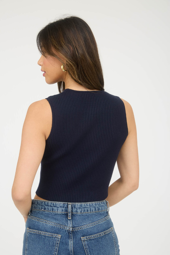 Look At Us Crop Top - Navy