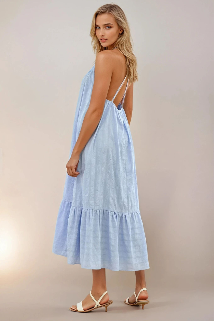 Magnolia Midi Dress - Sky Blue
