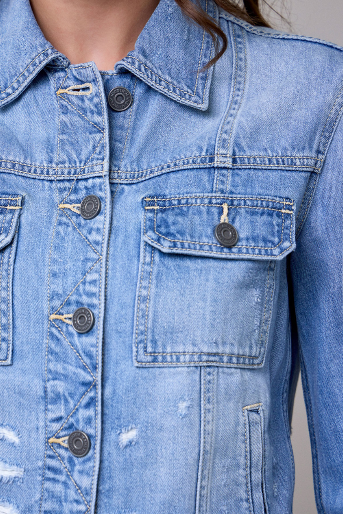 Love Notes Denim Jacket - Light Wash