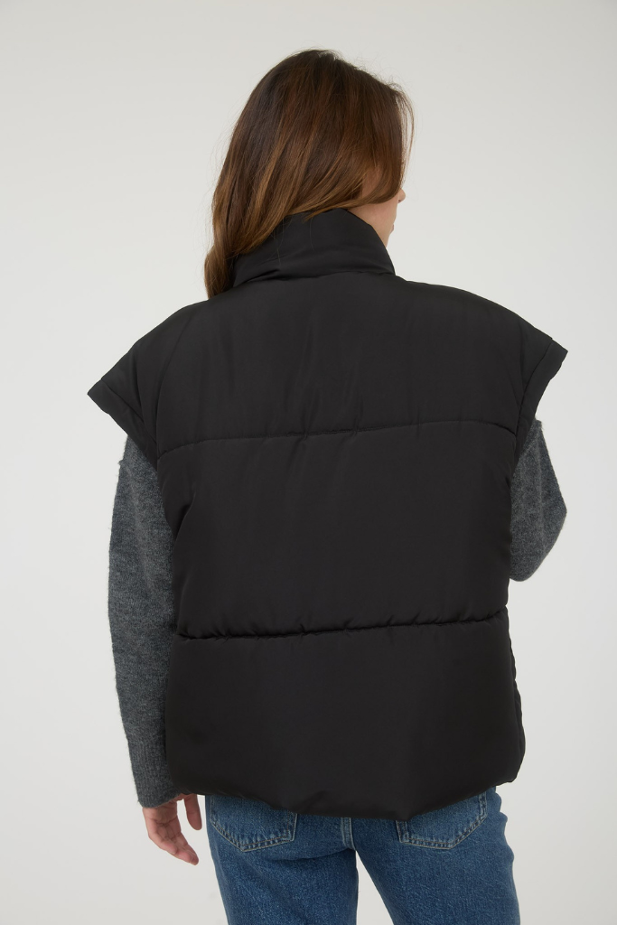 Caden Puffer Vest - Black