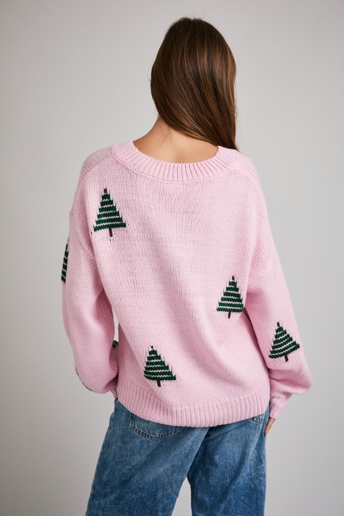 Simple Mood Christmas Sweater - Light Pink