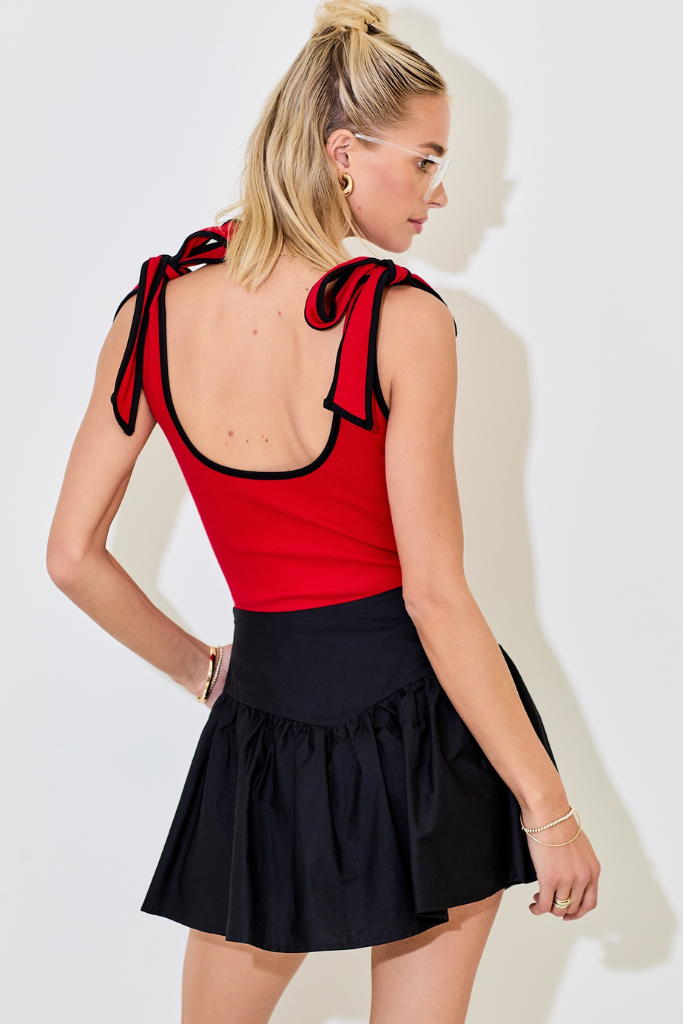 Play Date Bodysuit - Red/Black