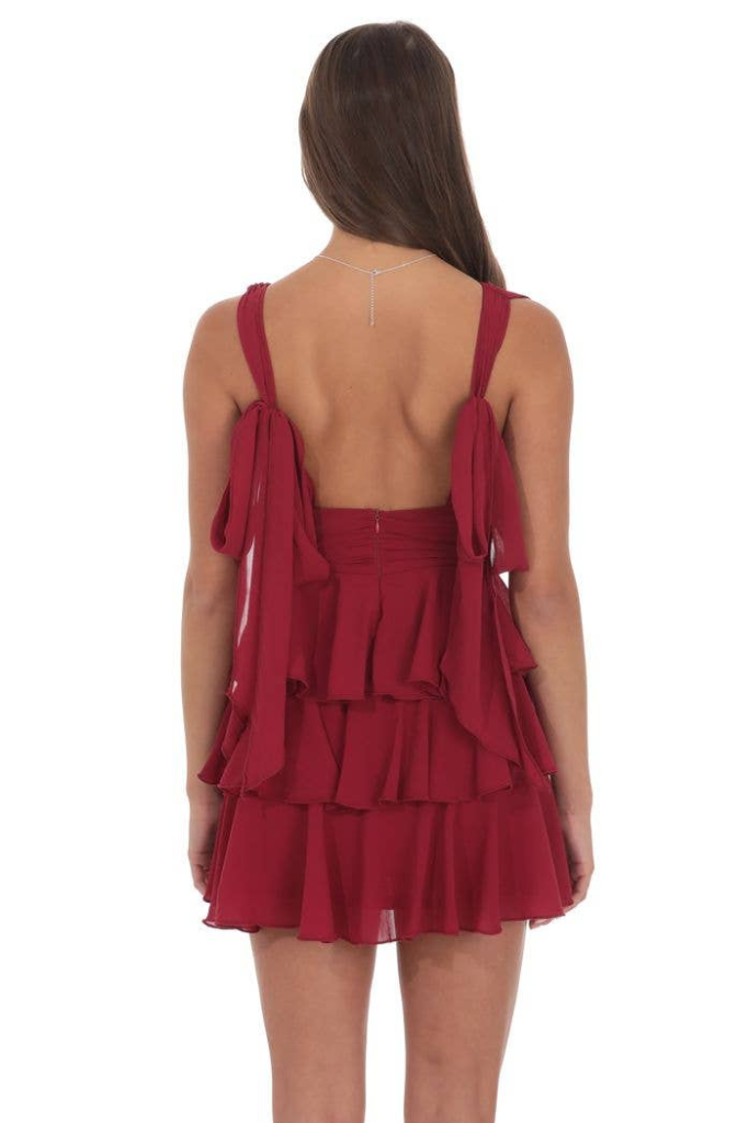Lucy In The Sky Emberlyn Dress - Maroon