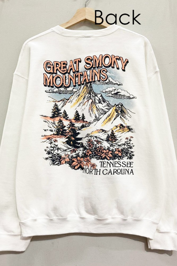 Smoky Mountains Sweatshirt - White