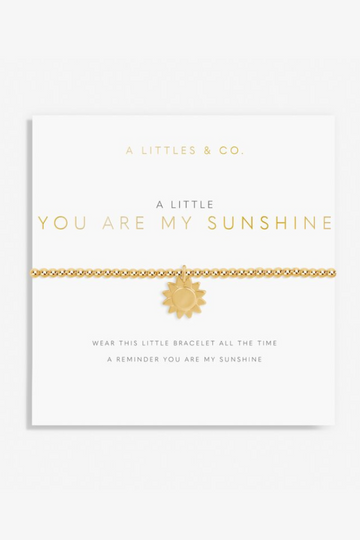 A Little &#039;You Are My Sunshine&#039; Bracelet- Gold