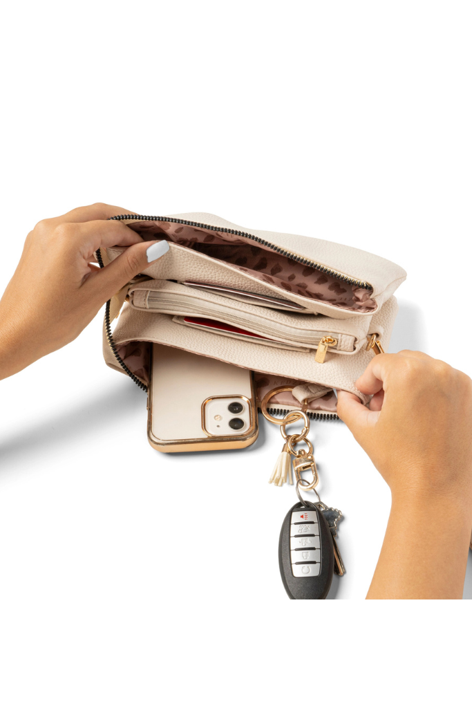 Kedzie Eclipse Crossbody Wallet - Bone