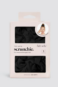 Satin Sleep Scrunchies 5pc - Black