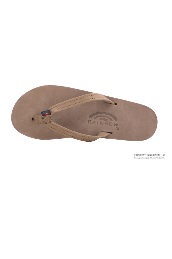 Rainbow Premier Lthr Single Layer Arch Sandal - Dark Brown