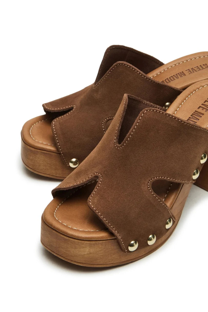 Steve Madden Sunkissed Platform Sandal - Chestnut Suede
