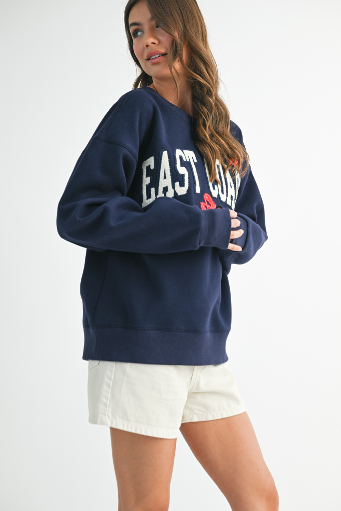 East Coast Graphic Sweatshirt - Navy