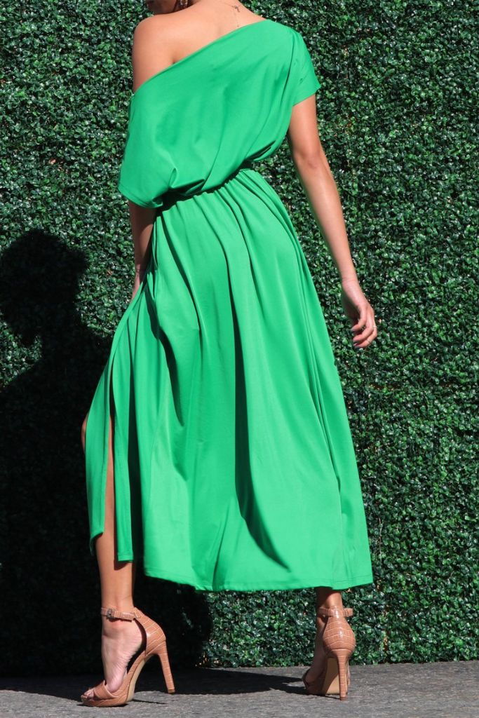 Still Fine Midi Dress - Kelly Green